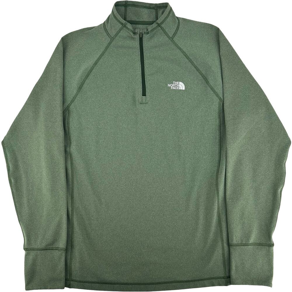 Mens Green The North Face Winter Warm Essential 1/4 Zip Pullover Sweatshirt Sz L